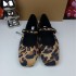 ZA women's shoes 2024 autumn new product flat shoes leopard print casual versatile ballet shoes square toe one foot shallow mouth