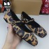 ZA women's shoes 2024 autumn new product flat shoes leopard print casual versatile ballet shoes square toe one foot shallow mouth