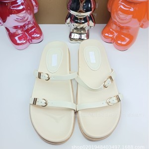 ZA2024 Summer New Women's Shoes Fashion Buckle Sandals Outdoor Casual Sandals Women's Belt Buckle