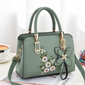 Bag for women 2024 new fashionable shoulder bag, large capacity soft leather handbag, embroidered soft leather crossbody bag