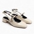 ZA new 2024 summer square buckle shallow mouth thick heel low order shoes women's back strap straight strap sandals women's fashion