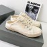 2022 Summer Paris New High Top Canvas Shoes for Women, Aged, Casual, Breathable, Half Dragged, Outdoor, Small Dirty Shoes, Couple, Men