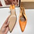 ZA New Product 2024 Autumn French High Heels Women's Pointed Narrow Heels Baotou Sandals Retro Back Empty Cat Heels Fairy Women's Shoes