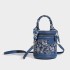 2025 New Chinese style Embroidered Handheld Cylindrical Bucket Bag with High Beauty, Light Luxury and Western Style Fashion, Single Shoulder Crossbody Bag