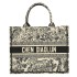 New high-end fashion light luxury tote bag zoo embroidery commuting bag large capacity versatile shopping handbag