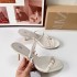 ZA High Heel Sandals 2024 Autumn New Style White Strap Round Head Metal Buckle Fashion Thin Heel Sandals for Women