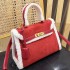 Cross border 2024 new retro lamb fur red Kelly bag, large capacity bridal bag, popular plush single shoulder crossbody