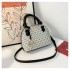 Cross border M shell bag K2024 new shoulder bag, women's fashionable texture letter old flower crossbody bag, niche design