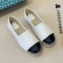 Pure original single shoe women's genuine leather 2024 spring and summer new cross-border European woven small fragrant style TB fisherman shoes for women