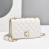 [Women's Bag] 2024 New Fashionable Small Fragrant Style Ling Grid Chain Bag Simple Style Women's Shoulder Bag