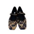 ZA women's shoes 2024 autumn new product flat shoes leopard print casual versatile ballet shoes square toe one foot shallow mouth