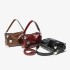 2025 New Retro Square Box Bag PVC Pillow Bag Chain Bar Punk Style Single Shoulder Handheld Crossbody Small Square Bag