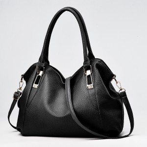 (Cross border Women's Bag) 2024 New Soft Leather Women's Handbag Fashion Middle aged Women's Bag Mom Shoulder Bag