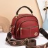 [Shichen Women's Bag] Crossbody Bag 2024 New Fashionable Round Shoulder Bag Large Capacity Wide Shoulder Strap Women's Bag Trendy