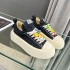 Zhao Lusi's DIY smiley face thick soled raised canvas shoes, 2023 spring new fashion trend shoes, versatile board shoes