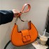 2024 New Solid Color Underarm Bag, European and American Fashion Shoulder Bag, High Quality Women's Bag, Simple and Versatile Foreign Trade Bag