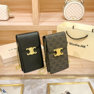 Hot selling Triumphal Arch internet celebrity mobile phone bag for women cross-border new casual fashion autumn single shoulder crossbody leather small bag