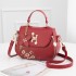 Simple and fashionable embroidered bucket bag, 2024 autumn new handbag, sweet and ladylike single shoulder crossbody bag