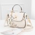 Simple and fashionable embroidered bucket bag, 2024 autumn new handbag, sweet and ladylike single shoulder crossbody bag