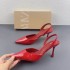 ZA Women's Shoes 2024 Spring/Summer New Product Red Lacquer Leather Baotou Back Empty Women's Shoes Sexy temperament High Heels Fashion Women's Shoes