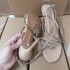 ZA women's shoes 2024 summer with rhinestone decoration, clip on high heels, slim heels, back strap sandals for women