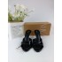 ZA2024 Spring New Women's Shoes, High Heels, Fine Heels, Sandals, Cool Slippers, Painted Surface, Exposed Toes, Straw Heels, Shoes