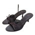 ZA French bow mesh high-heeled sandals for women, summer 2024 new sexy open toed straight slippers, cool