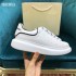 McQueen Little White Shoes for Women 2022 Spring and Autumn New High Quality Genuine Leather Thick soled Interior Height Increase Casual Sports Couple Shoes