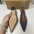 ZA Summer New Collection 2024 Purple Pointed Daily Versatile Rear Strap Small High Heels European and American Fashion Sandals for Women