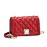 [Women's Bag] 2024 New Fashionable Small Fragrant Style Ling Grid Chain Bag Simple Style Women's Shoulder Bag