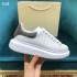 McQueen Little White Shoes for Women 2022 Spring and Autumn New High Quality Genuine Leather Thick soled Interior Height Increase Casual Sports Couple Shoes