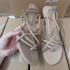 ZA women's shoes 2024 summer with rhinestone decoration, clip on high heels, slim heels, back strap sandals for women