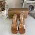 ZA's new 2024 summer square toe slim toe toe high heels for women with exposed heels, versatile trendy sandals for women