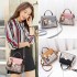 New Small Bag for Women 2024 Korean Edition New Trendy Fashion Girl Single Shoulder Crossbody Bag with Grid Pattern Small Square Bag, One Piece Hair Replacement