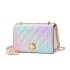 [Women's Bag] 2024 New Fashionable Small Fragrant Style Ling Grid Chain Bag Simple Style Women's Shoulder Bag