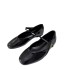 ZA flat shoes women's 2024 summer new item big red patent leather Mary Jane flat ballet shoes single shoes women's shoes