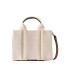 Z family's new summer crossbody bag with high-quality canvas splicing, beige handheld single shoulder mini city square bag for women