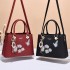 Summer new style handbag, women's fashion bow hanging decoration handbag, trendy women's embroidered single shoulder diagonal cross bag, mother's bag