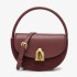 Light luxury niche retro saddle bag 2024 autumn new item, high-end fashion semi-circular shoulder crossbody bag, one piece hair replacement