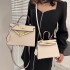 Spring and summer stylish hand-held Kelly bag 2024 new Korean version ins niche shoulder bag versatile crossbody women's bag