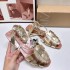 Spanish ZA women's shoes 2024 autumn new gold hollow toe Roman shoes cross strap flat sandals for women