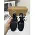 ZA2024 Summer New High Heels, Thin Heels, Baotou, Shallow Mouth Sandals, Strap Buckle, Hollow Round Head, European and American Women's Shoes