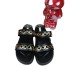 ZA2024 summer new one-piece sandals with round toe and thick bottom metal buckle decoration, versatile sandals for women's outdoor wear