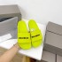 B Family One Word Slippers 2022 Summer Candy Color Women's Sandals Couple's Outdoor Slippers Round Head Non slip Beach Women's Shoes