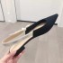 Dijia letter sandals 2022 new style pointed cat heel empty high-heeled sandals casual versatile toe cap single shoes