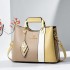 2024 new color blocking middle-aged women's bag versatile casual armpit bag temperament mother bag single shoulder hand-held crossbody bag