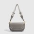 Cross border women's bag 2024 new product, popular saddle bag, fashionable and versatile, broadband contrasting color canvas bag, single shoulder crossbody bag for women