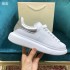 McQueen Little White Shoes for Women 2022 Spring and Autumn New High Quality Genuine Leather Thick soled Interior Height Increase Casual Sports Couple Shoes