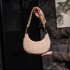 Cross border autumn and winter new versatile high-end texture plush crescent bag, trendy and fashionable single shoulder armpit crossbody bag