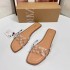 ZA series 2024 summer new flat bottomed women's shoes transparent cross band granular rhinestone sandals for women's outdoor wear